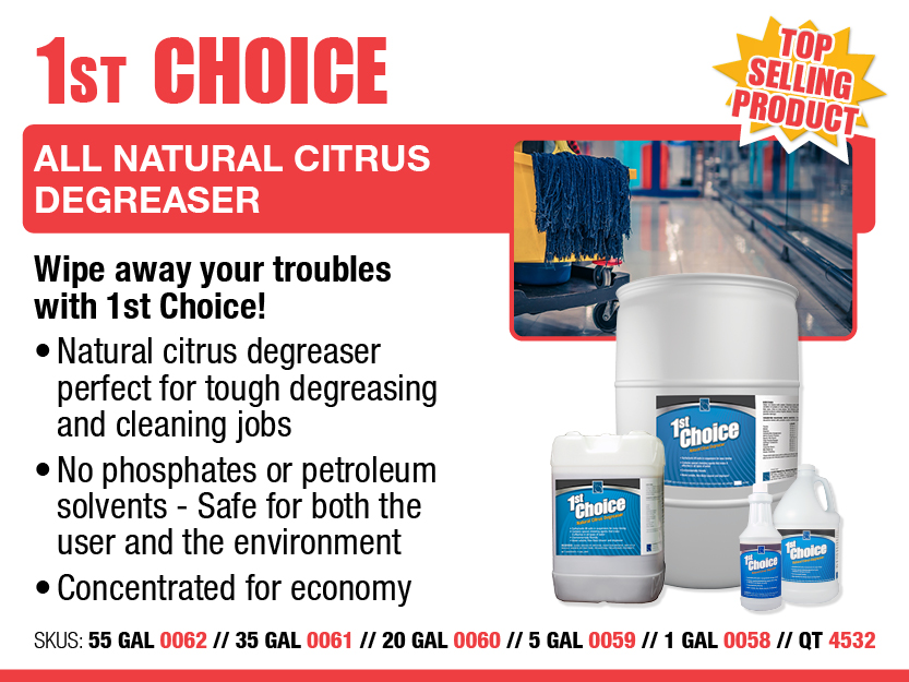 1st Choice - All Natural Citrus Degreaser - Industrial Degreasing - Top Rated Industrial Degreasers